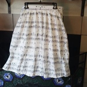 LAST CHANCE!  Music Notes Midi Circle Skirt